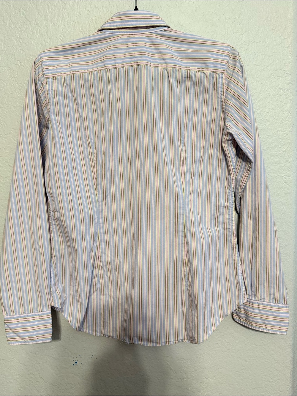 Ralph Lauren Women's Striped Button-Down Shirt in Light Blue, White & Peach - Picture 3 of 6
